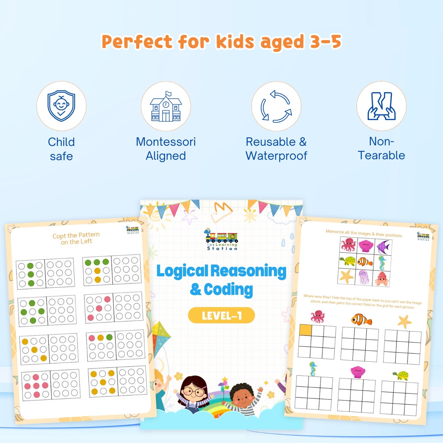 Logical Reasoning & Coding – Level 1 (Age 3+)