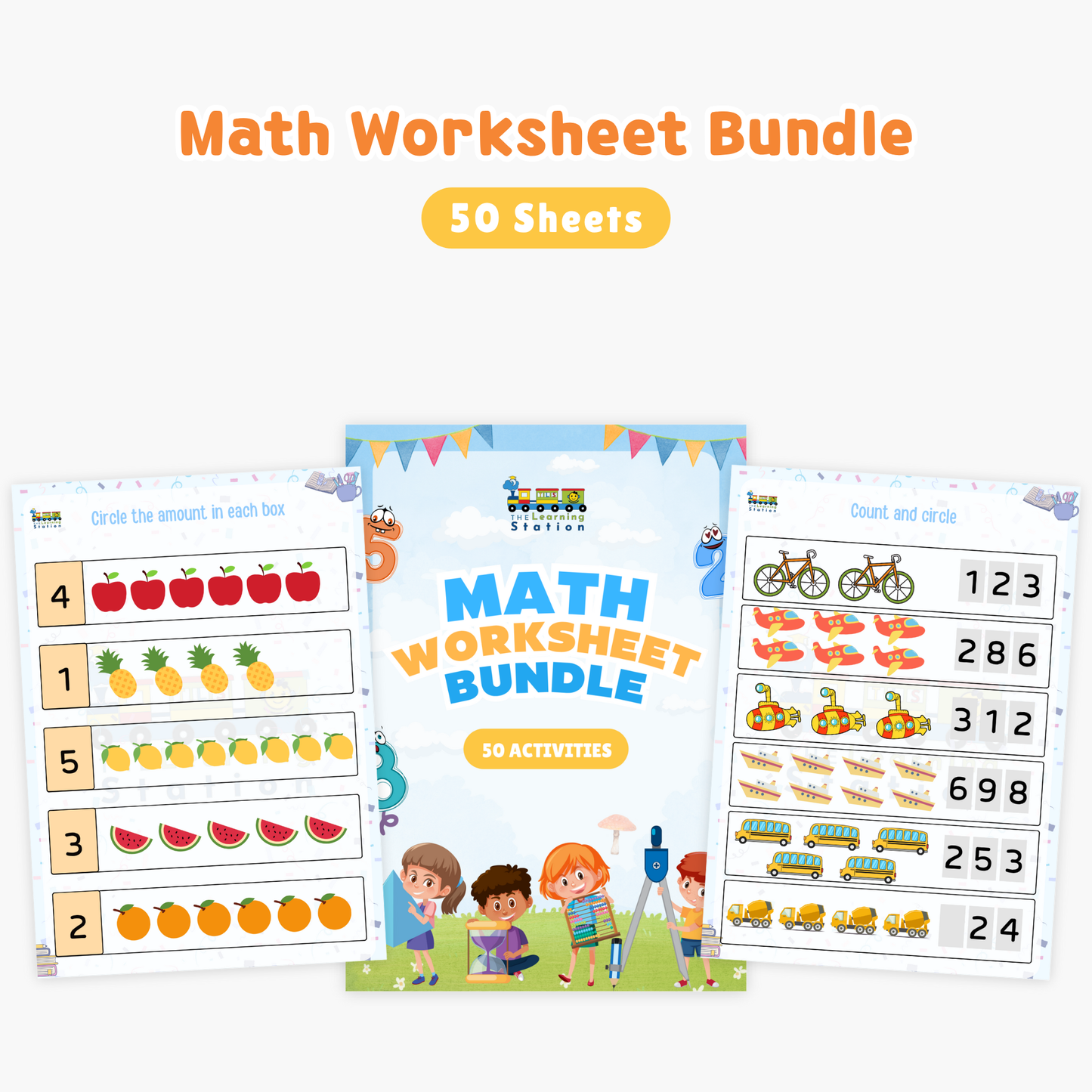 Math Worksheet Bundle - 50 Engaging Activities 🌟