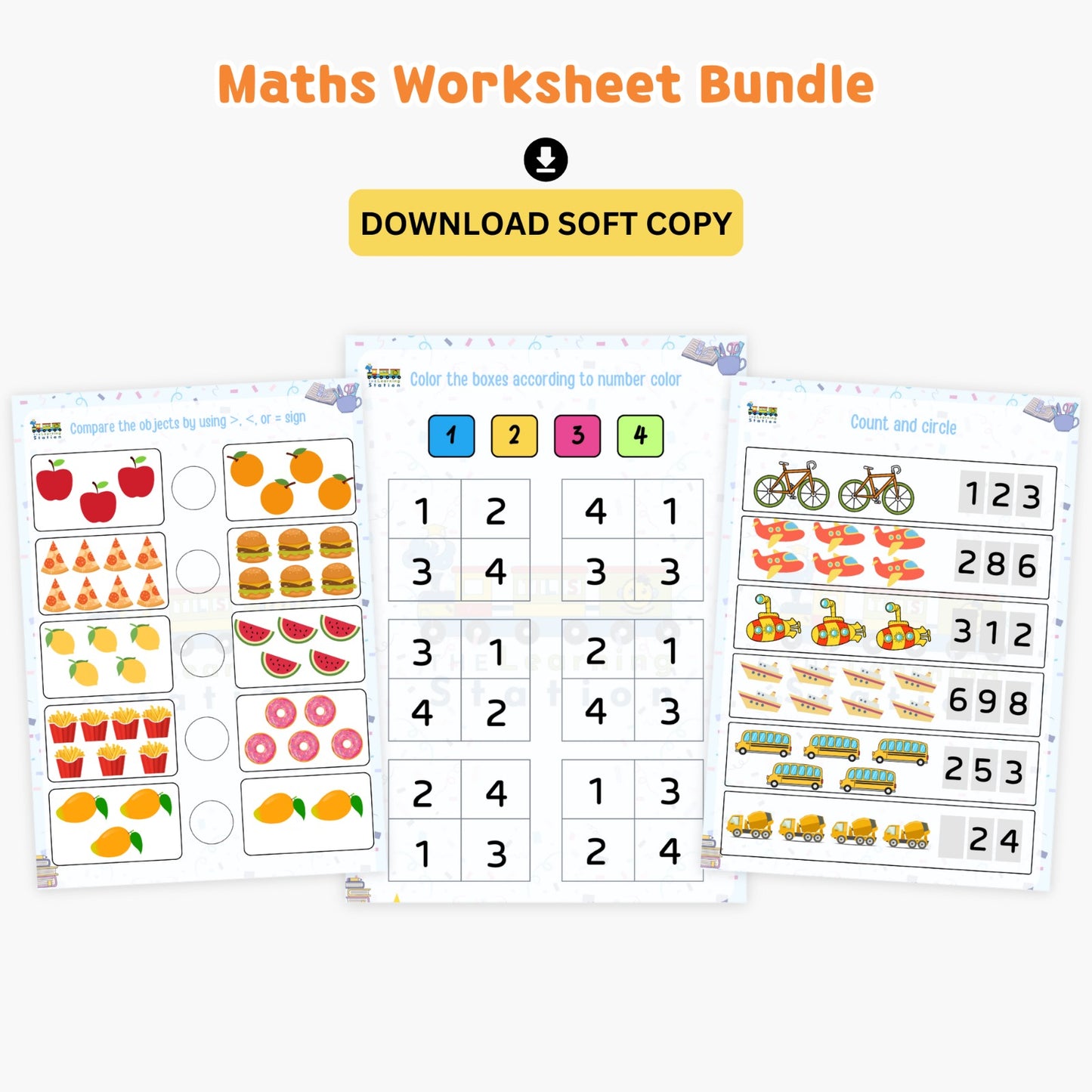 Math Worksheet Bundle (E-Book)