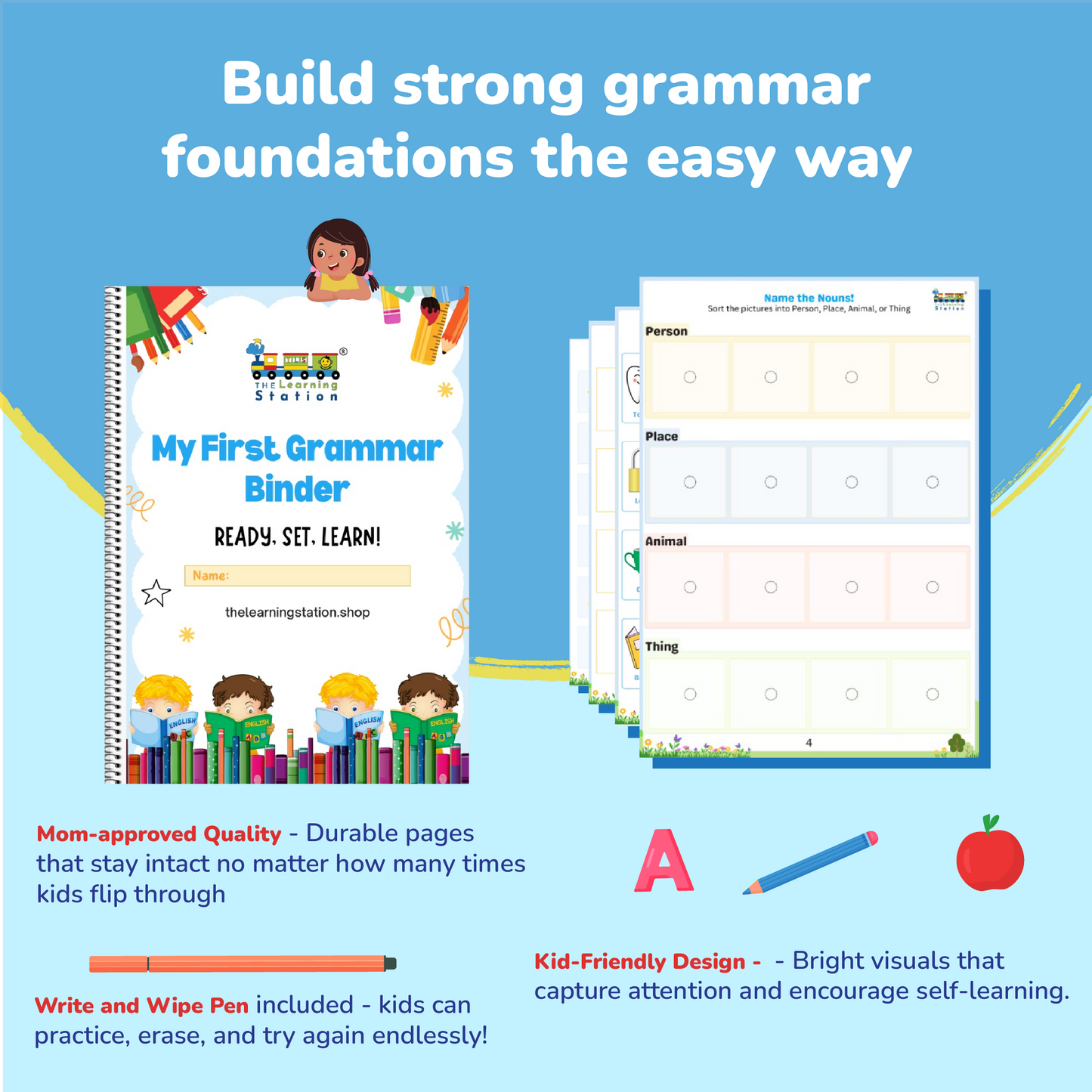 English Grammar Binder (Age 5-8)
